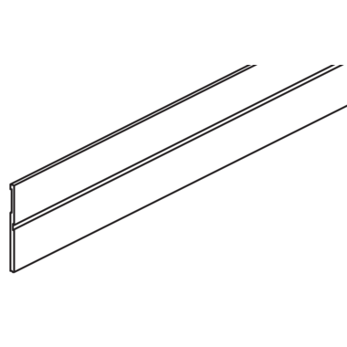 Hawa Clipo 26/36 profilé de recouvrement pour verre fixe