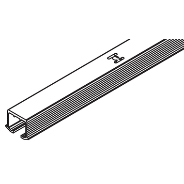 Hawa Clipo 26/36 rail haut simple aluminium encastré à visser/coller