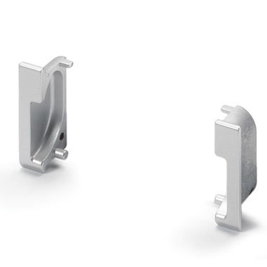 Eindkap Spira, L 11 mm, H 43 mm, Aluminiumkleurig