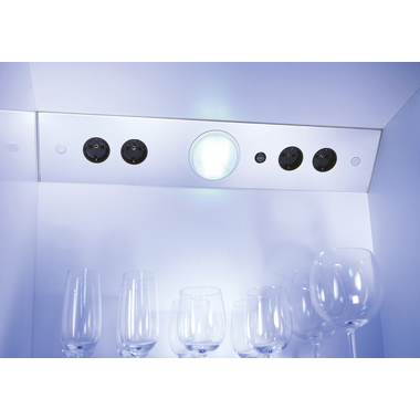 Box multiprises + lamp inox 566mm d-n-l  