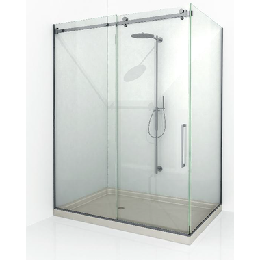 Toebehoren douche met schuifdeur wand/glas met frameprofiel voor vaste glaspanelen, voor 8 mm glas