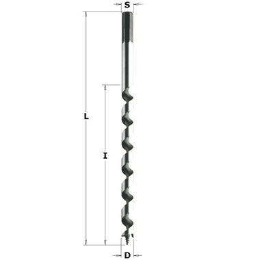 Mèches auger, droite 