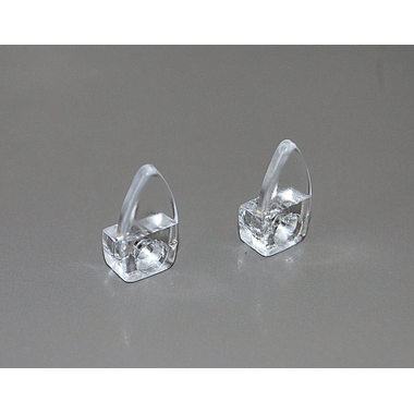 Porte-miroir transparent 4mm à visser 