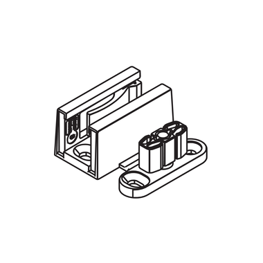Hawa guide inférieur verre/bois pour Ordena
