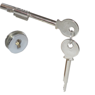 Serrure à cylindre pour portes coulissantes en verre