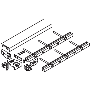 Hawa Folding Concepta 25 rail de guidage aluminium