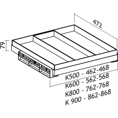 Tf-line tiroir bois anthracite 