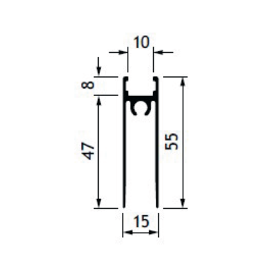 Profil U horizontal inférieur RI-BASE