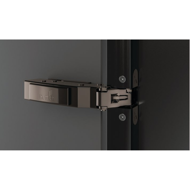 Sensys scharnier voor aluminium frame met geïntegreerde demping (Sensys 8638i), in obsidiaanzwart, opliggend, openingshoek 95°, voor schroefbevestiging (-)