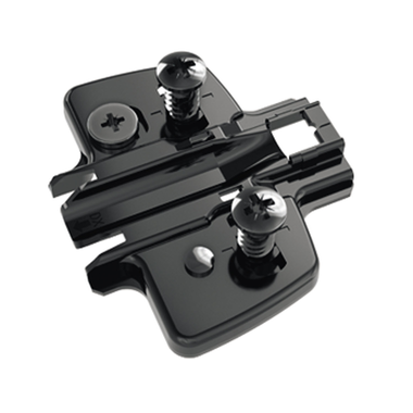 Sensys Plaque de montage cruciforme avec vis Euro prémontées en noir obsidien, réglage en hauteur direct