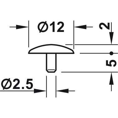 Capuchon, pour perçage de trou de tête 2,5 mm