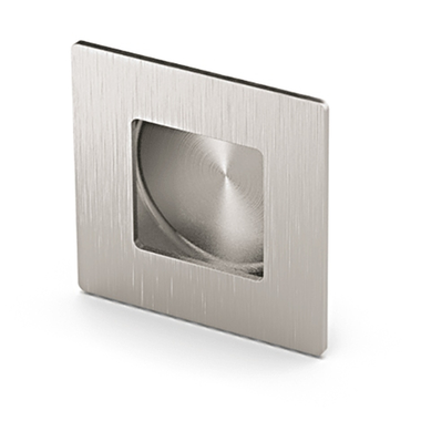 Poignée d'insertion Apolda, L 65 mm, B 65 mm, H 14 mm, Inox brossé