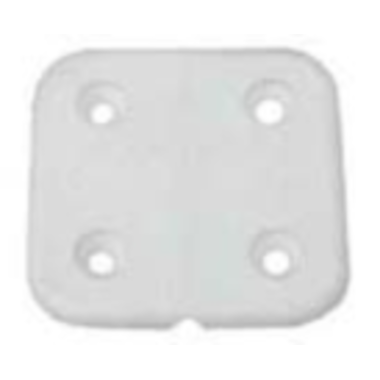 Charnière 40x40mm plastique blanc