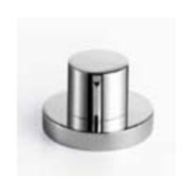 Wastebediening rond met draaiknop platina mat