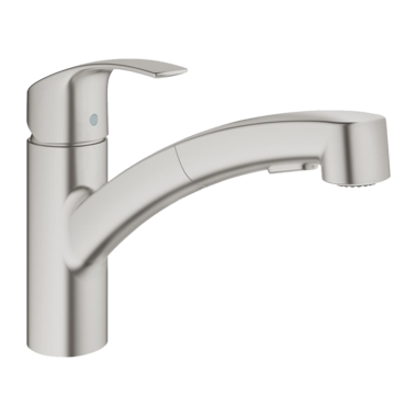 Grohe eurosmart mitigeur  supersteel + douchette  