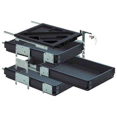 Bureau container complete sets - inbouwbreedte 392 mm - raster 32 mm