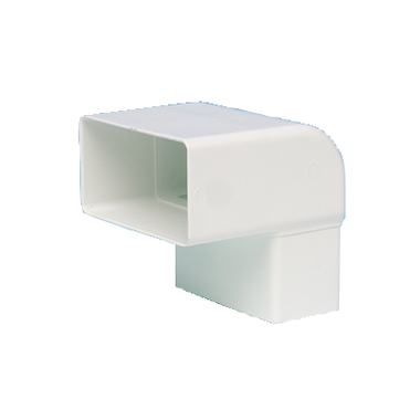 Bocht 90° vlakkanaal d.100 eco wit