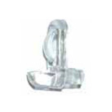 Schabdrager glas met klem 5mm glasklaar