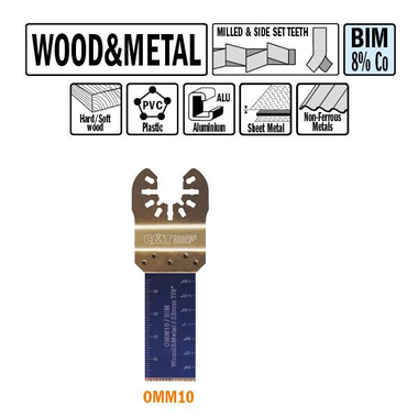 22mm duikzaagje hout/metaal bim 8% co/i=48/h=22 /z=18