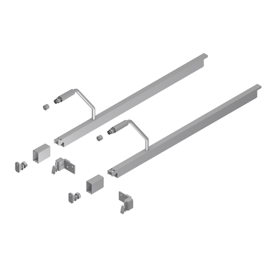 Nova Pro Scala rechthoekige reling met frontstabilisator zilver setverpakking