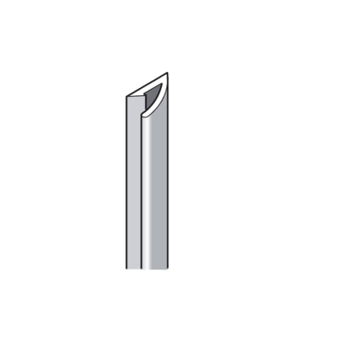 Pba 500-g rvs sat. dichting pvc voor profiel 2m