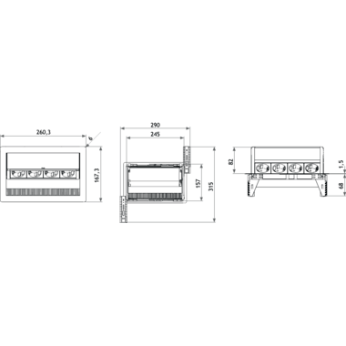 EVOline Flip Top Push M stopcontact