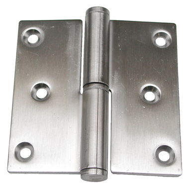 Paumel 80 x 80mm inox satijn recht