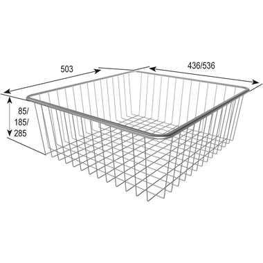 Basic panier extensible gris 