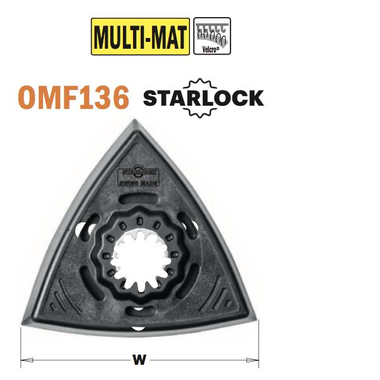 93mm driehoek schuurzool, met velcro systeem-1 st