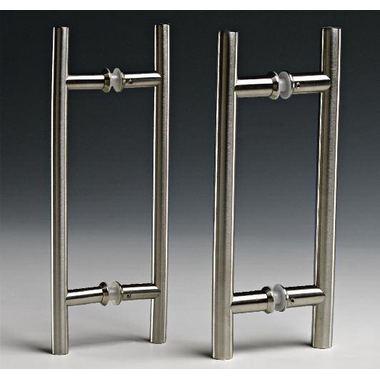 Paar ronde deurgrepen, voor 6/17.5 mm glas, L300