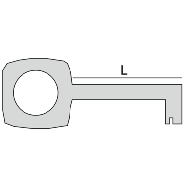 Sleutel 20, schacht 42mm