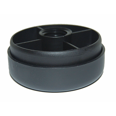 Meubelvoet tweedelig zwart d:80mm h:20mm