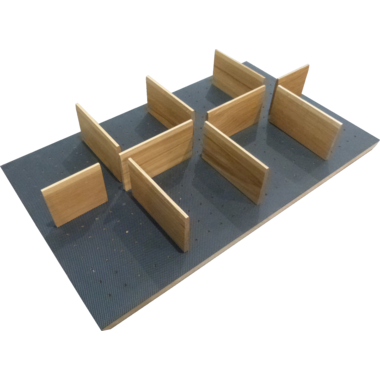 Vionaro set bodemplaat zwarte antislip + verdelerset