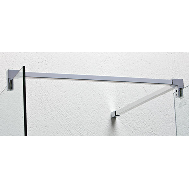 Fixation sur verre à deux voies articulée, pour verres 6/10, B25 H25 L45, chromé