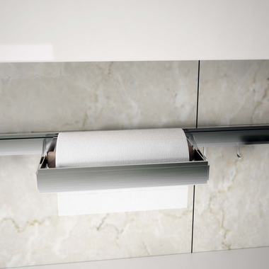 Wing papierrolhouder rvs look/hout 320x160x42