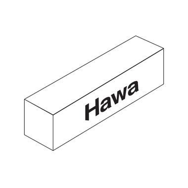 Hawa Junior 100 Z basisgarnituur voor 1 deur met 1 Stopper