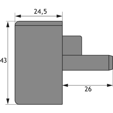 FurnSpin Cadro verbindingshoek horizontaal