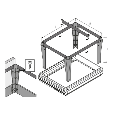 Insteekbaar hangmapframe