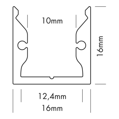 Led profiel S Line Standaard