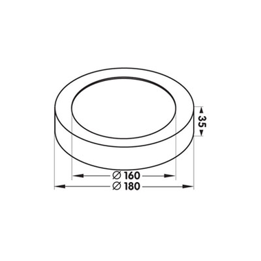 Moon opbouw led lamp 230V
