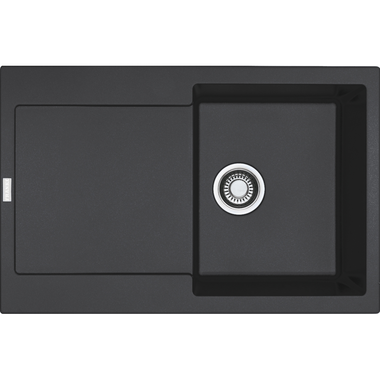 Maris - Evier à encastrer / 780 x 500 mm / 1 bassin / Onyx / Réversible