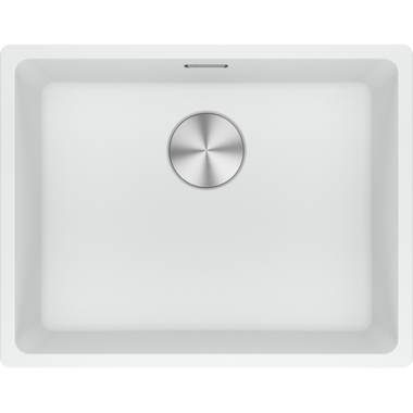 Maris - Evier à sous-encaster / 553 x 433 mm / 1 bassin / Blanc métallisé