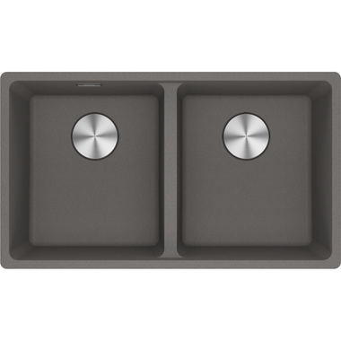 Maris - Vlakbouwspoeltafel / 753 x 433 mm / 2 bakken / Steengrijs