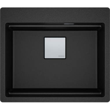 KUBUS 2.0 PRO - Inbouwspoelbak / 1 bak / 534 x 400 x 220 mm / Manuele lediging / Onyx + Set 3 accessoires