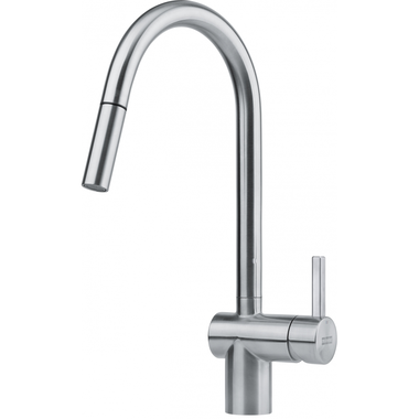 Atlas Neo J - Mitigeur à bec extractible / 1 jet / Levier sur le côté / Inox