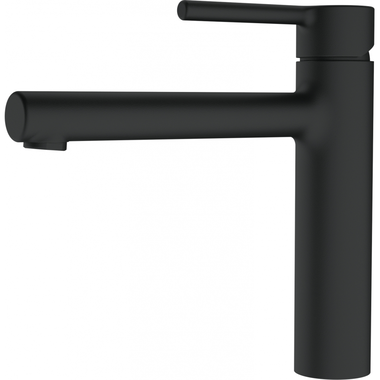 Centro - Mitigeur à bec orientable / Levier haut / Noir mat