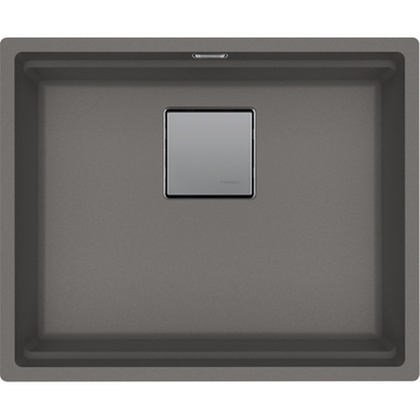 KUBUS 2.0 PRO - Onderbouwspoelbak / 1 bak / 520 x 420 x 200 mm / Manuele lediging / Steengrijs + Set 3 accessoires