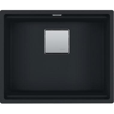 KUBUS 2.0 PRO - Onderbouwspoelbak / 1 bak / 520 x 420 x 200 mm / Manuele lediging / Zwart mat  + Set 3 accessoires