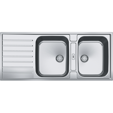 Argos - Evier à encastrer/ à affleurer / 1160 x 510 mm / 2 bassin / Réversible