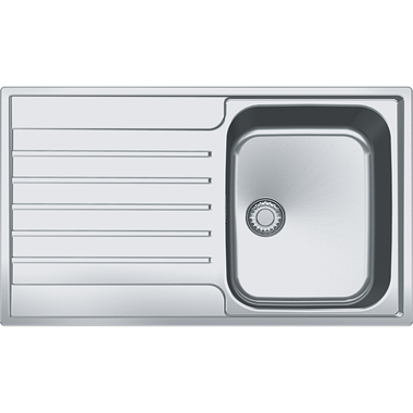 Argos - Evier à affleurer & SlimTop / 860 x 510 mm / 1 bassin / Lisse / Réversible